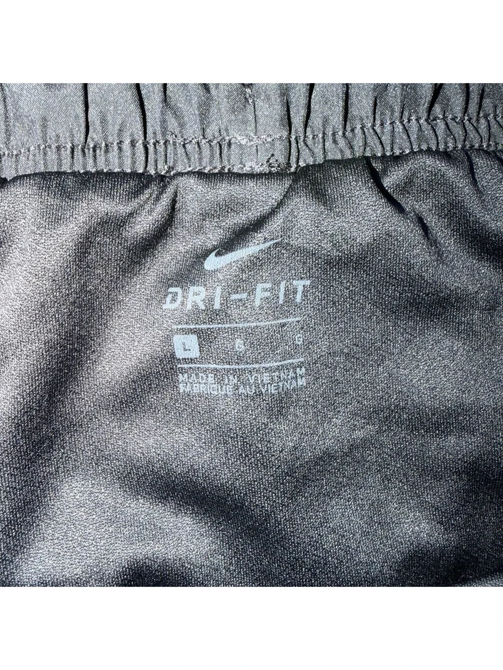 Nike Dri-Fit Tempo Activewear Short Womens Large Black High Rise Pull On Stretch